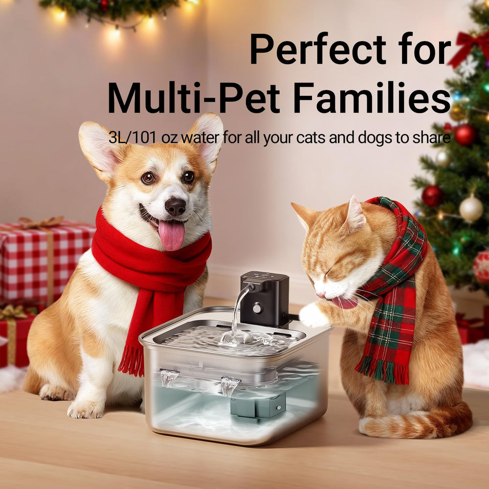 DownyPaws water fountain dishwasher-safe spout enables quick maintenance.