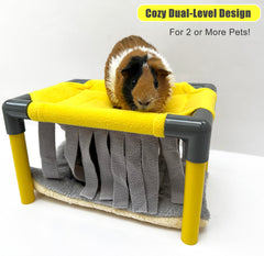 DOZZOPET fleece forest hide out provides privacy and playful exploration space.