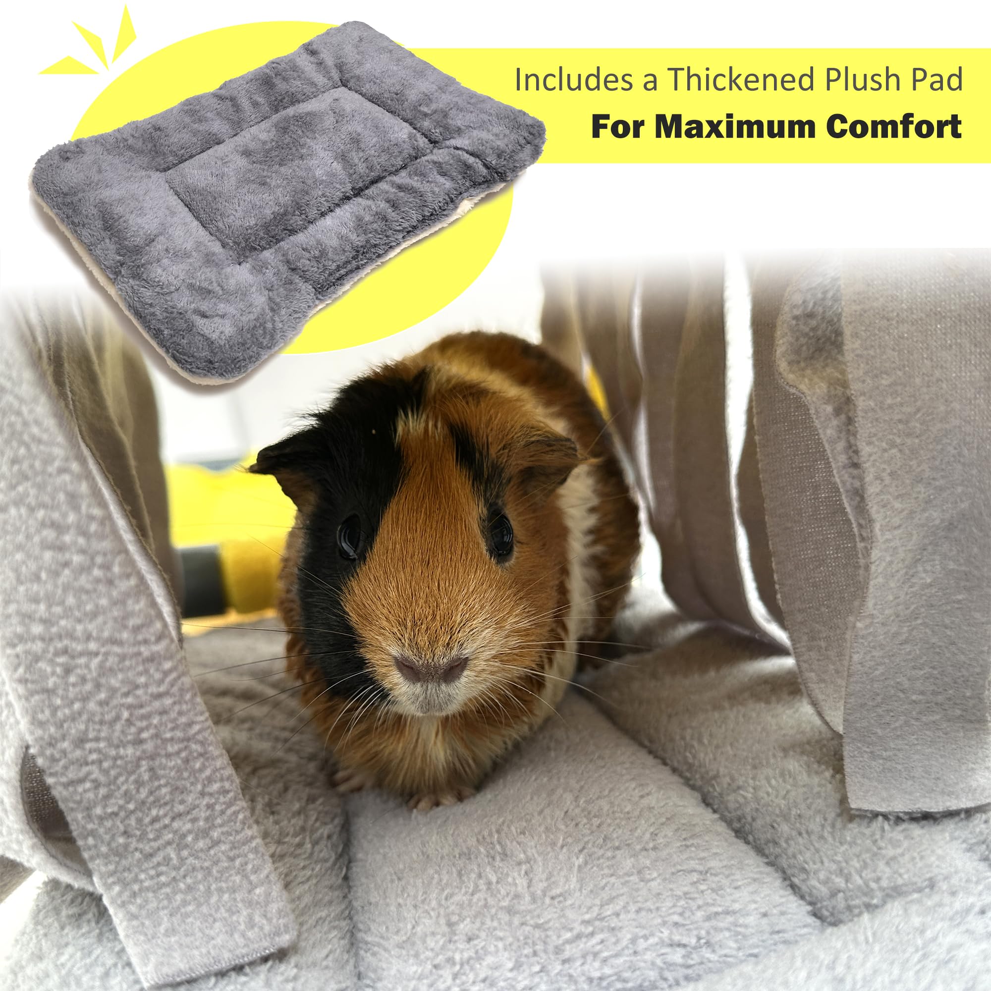 DOZZOPET plush mat enhances comfort and creates a cozy hideout.