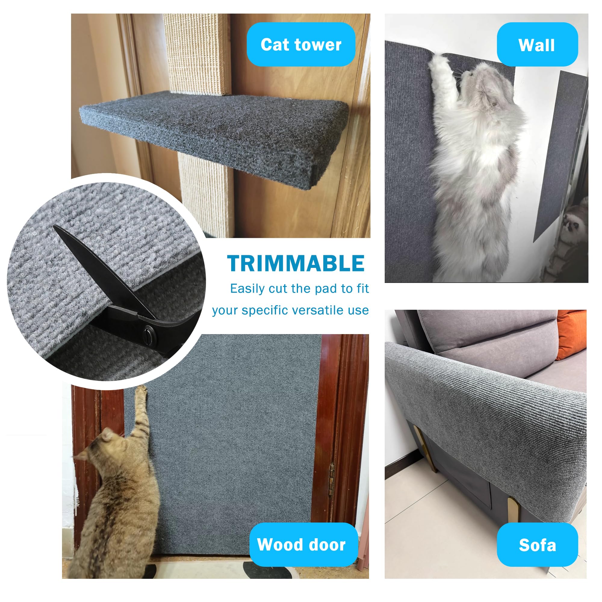 DOZZOPET scratch mat removal leaves no sticky residue