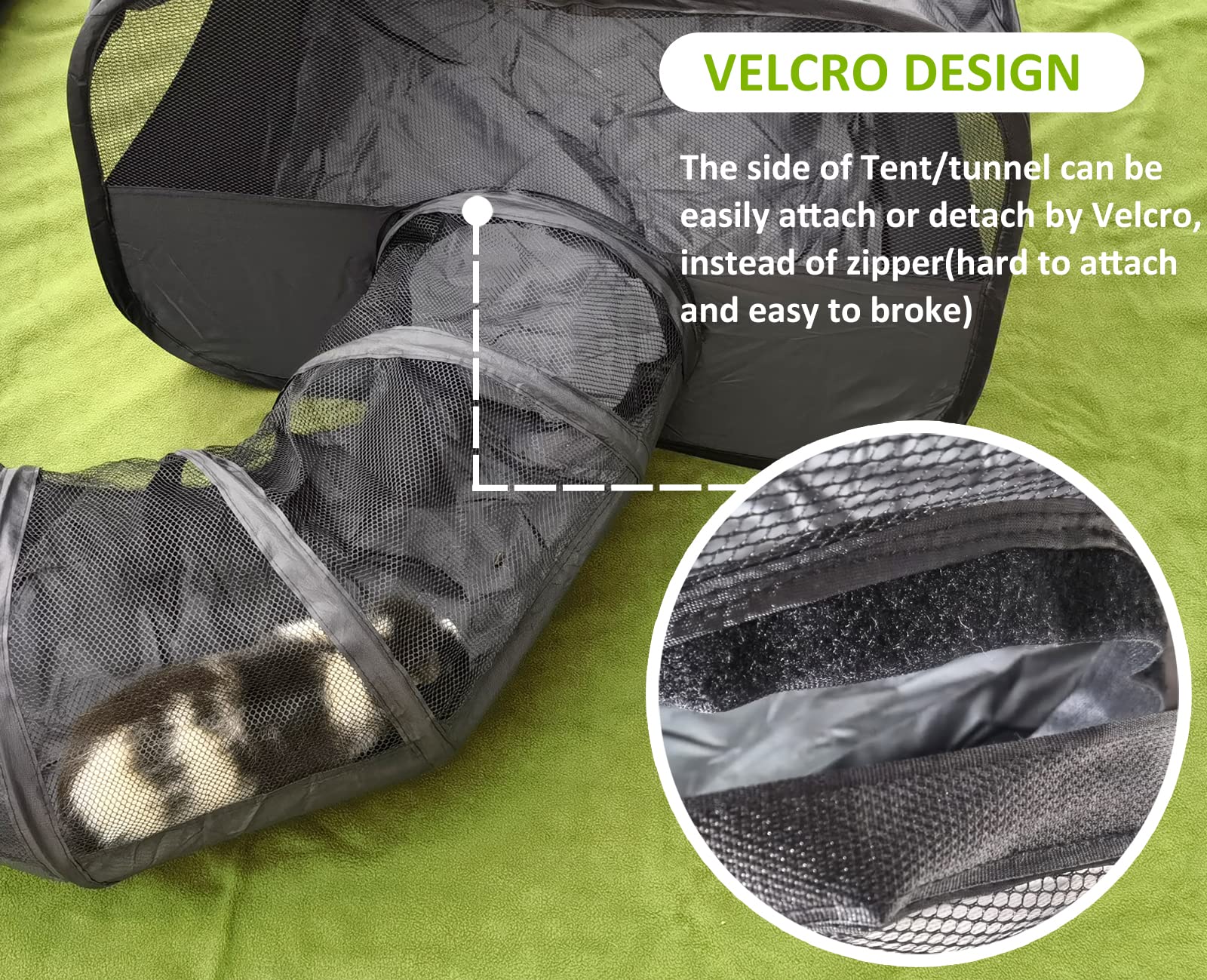 DOZZOPET tent and tunnel detachable demonstrates flexible play configurations.