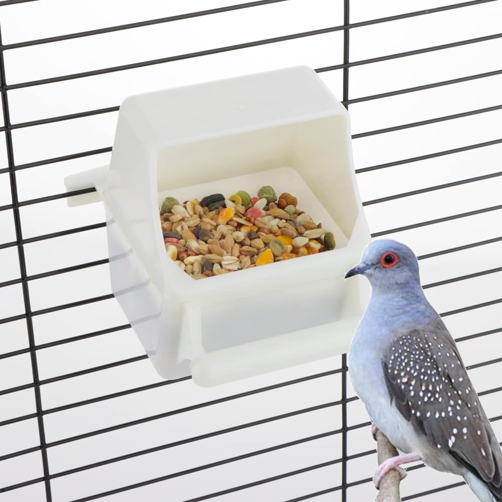 DQITJ bird slot feeder top cover showing splash prevention