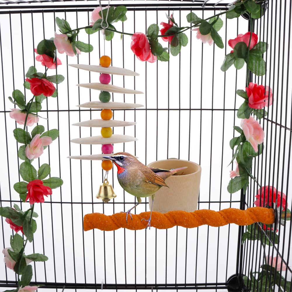 DQITJ Chew Toy with Cage Hanging Design—keeps birds entertained and active.