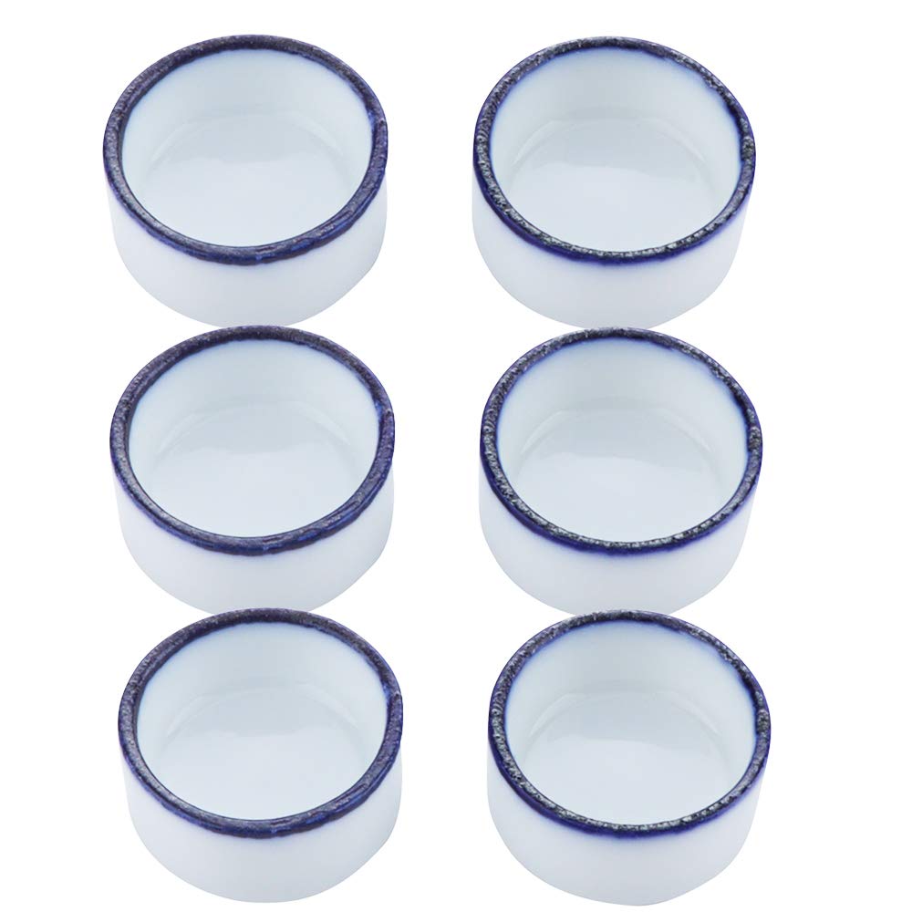 DQITJ spider micro water bowl 6pc ceramic dish for tiny pets keeps drinking steady