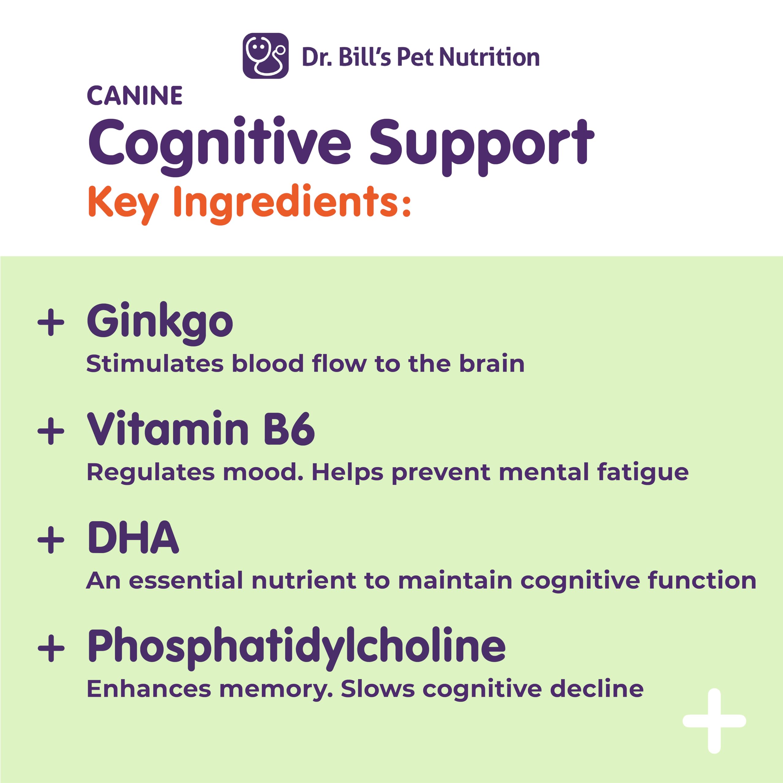 Dr. Bill’s canine cognitive support DHA softgels on display