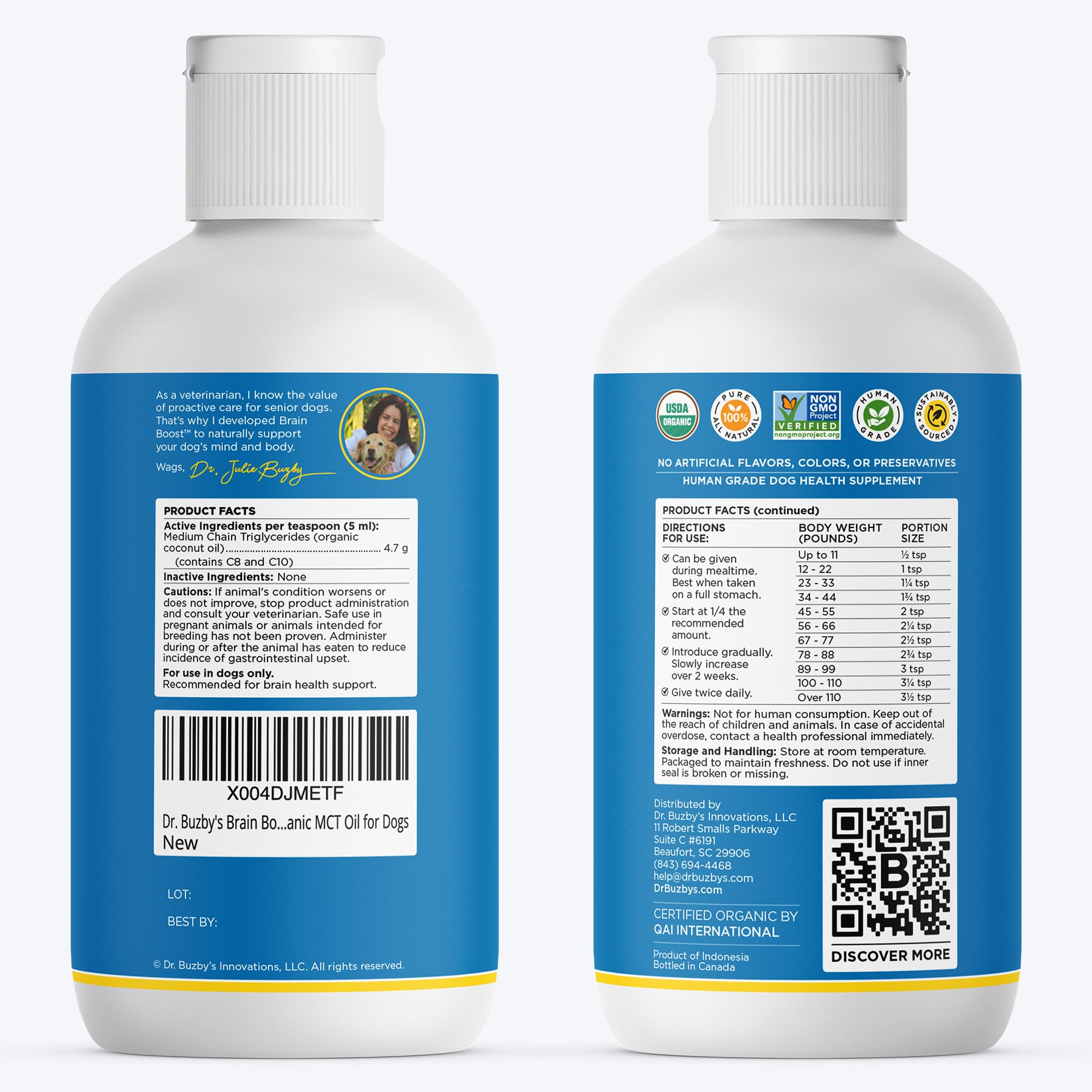 Close-up view of caprylic and capric acids in Brain Boost ingredients