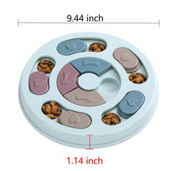 DR CATCH dog puzzle blue sliding slots demonstrate nose-work and problem solving for enrichment