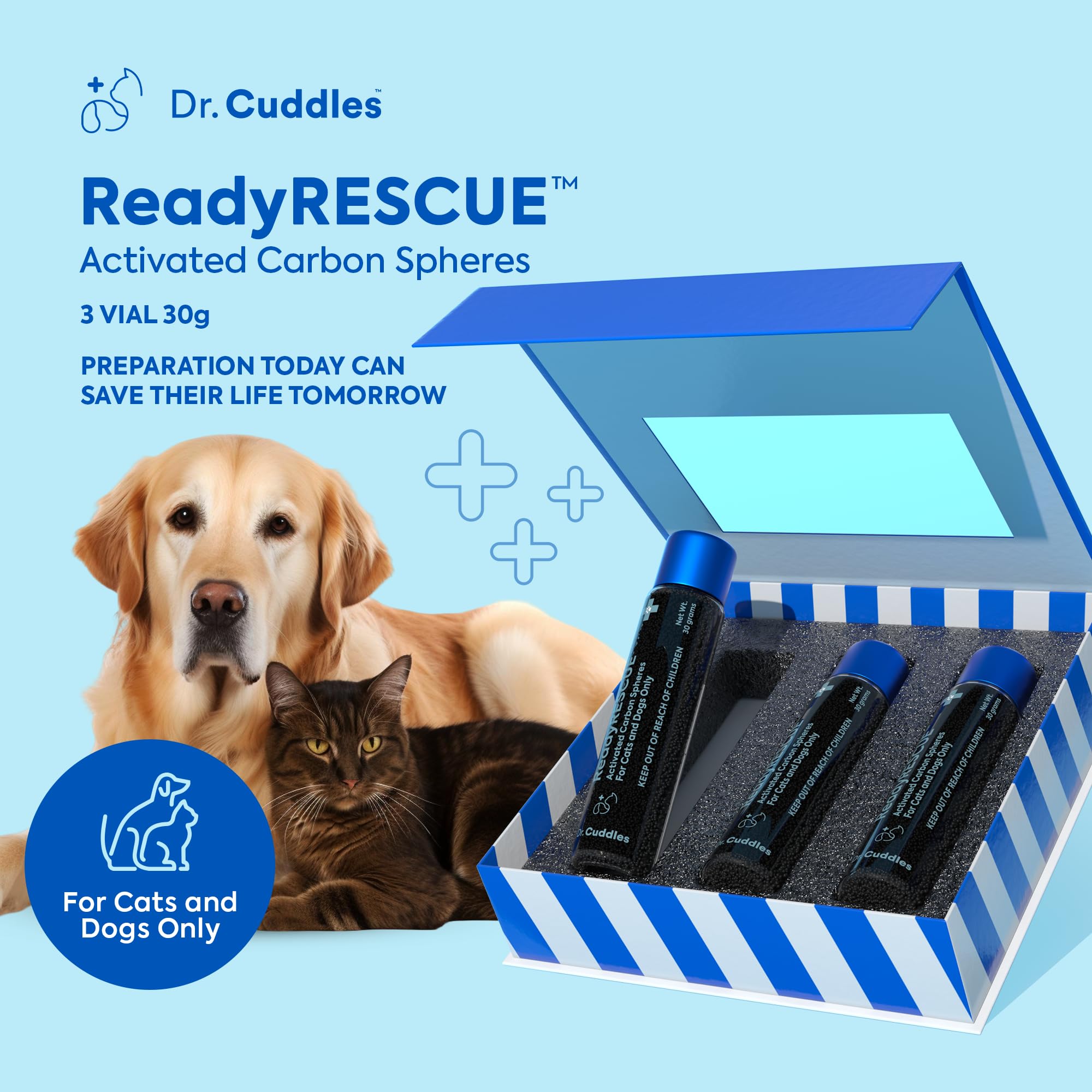 Dr. Cuddles ReadyRESCUE vet-approved formula supports professional pet first aid