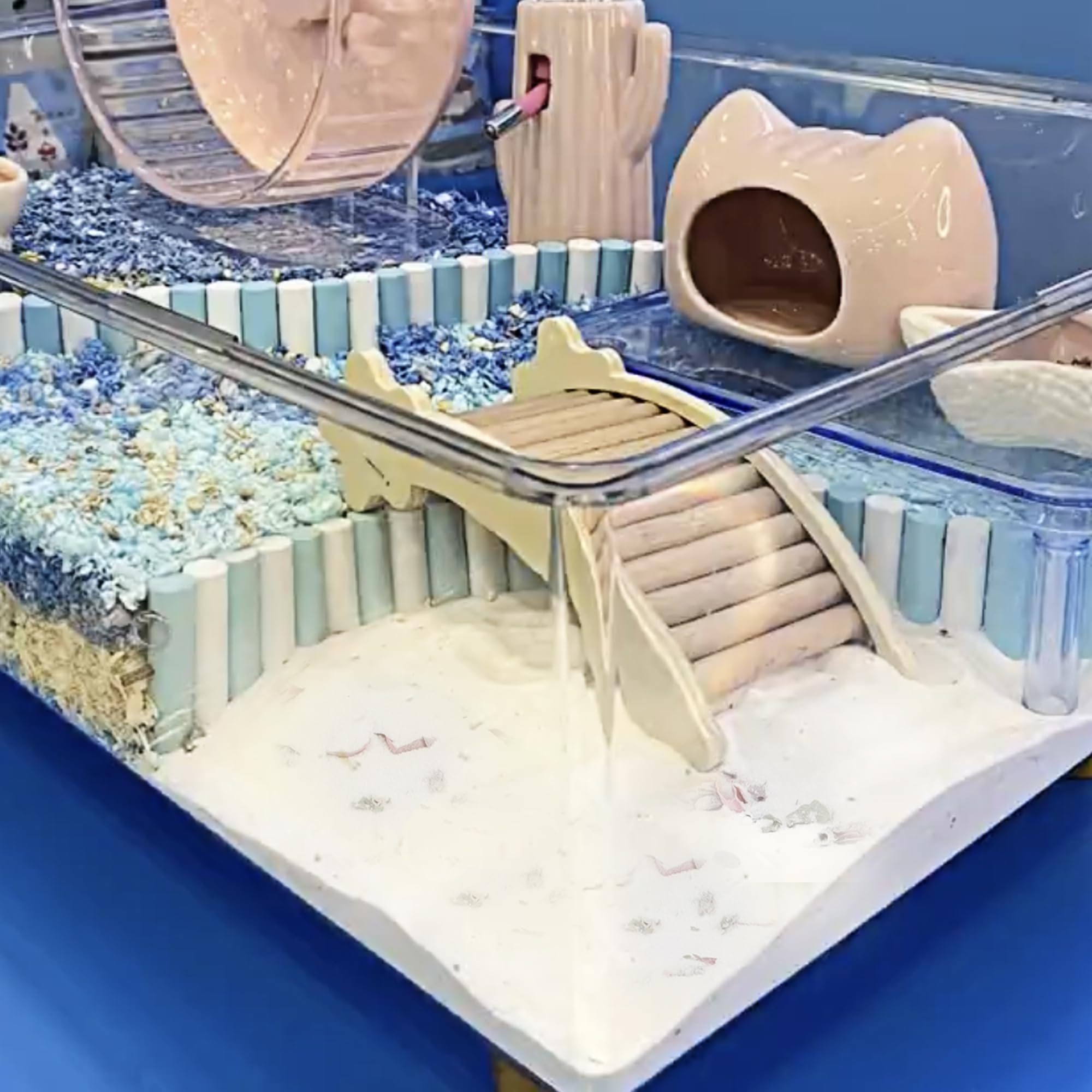DR.DUDU multi-animal bath-use supports habitats for hamsters, gerbils, chinchillas, and more.