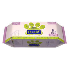 DR.EASY Odor Remover Pet Wipes lavender packaging for plant-based cleaning on the go