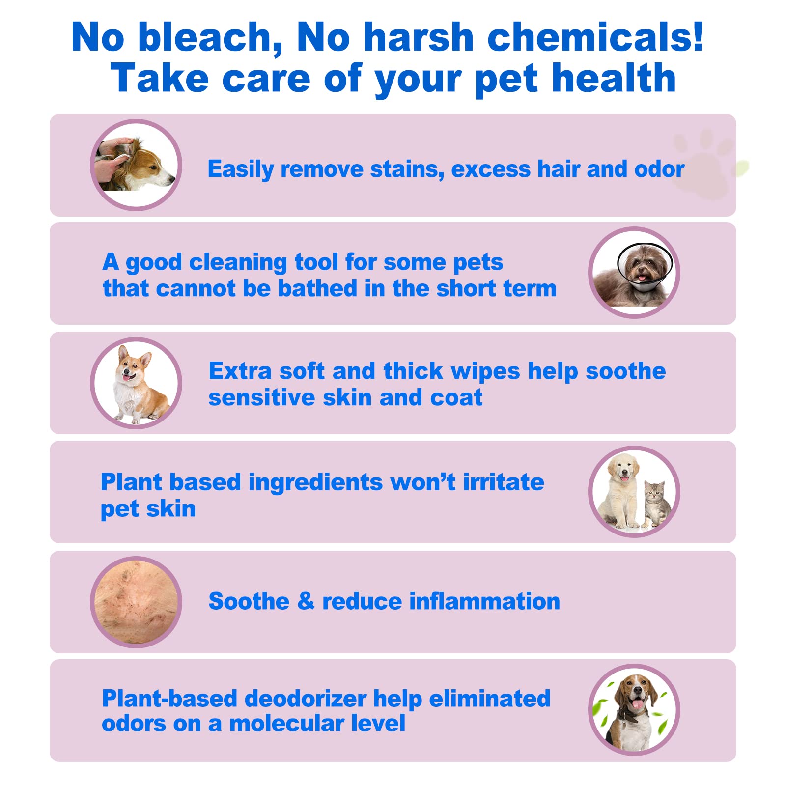 DR.EASY Pet Wipes soft thick texture close-up shows gentle cleansing