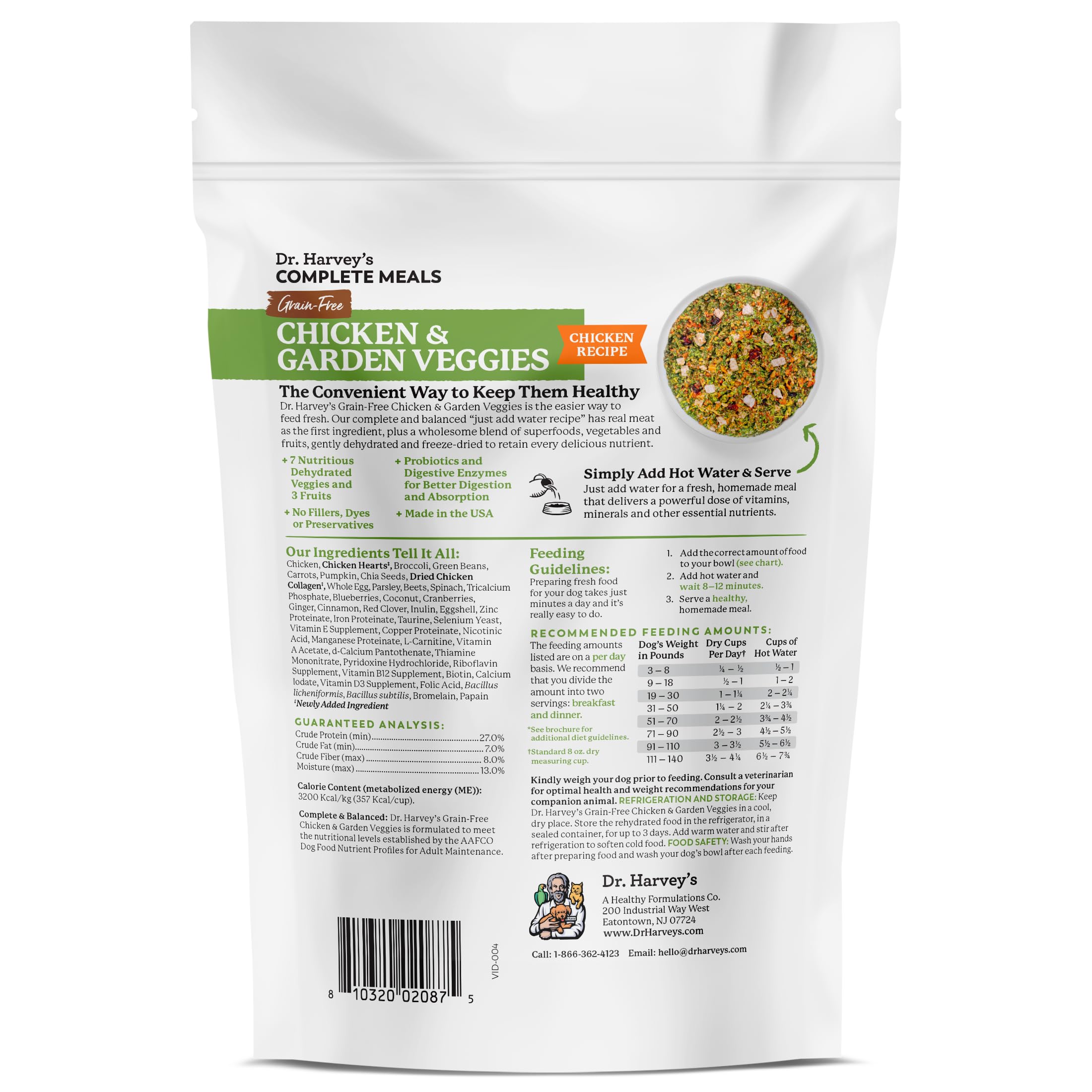 Dr. Harvey's serving in a dog's bowl ideal for easy portion control