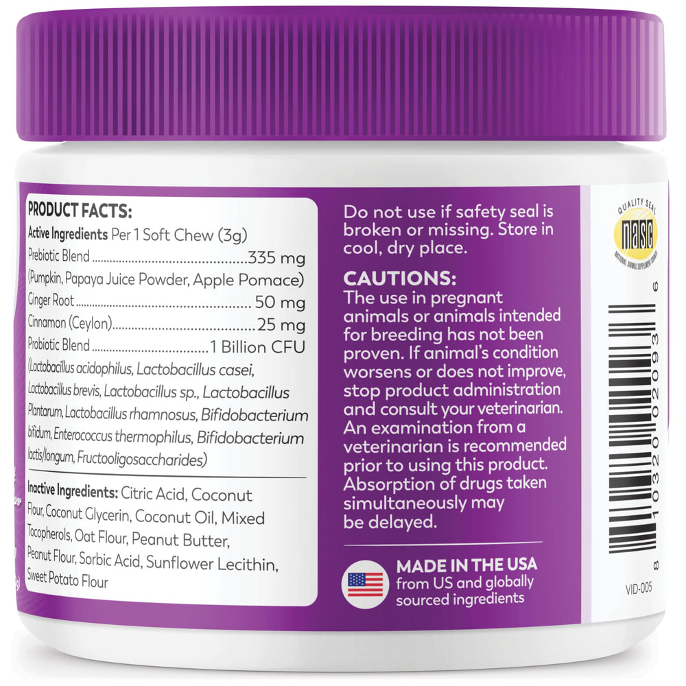 Dr Harvey's Digestive Probiotic Soft Chews packaging ready for shopping