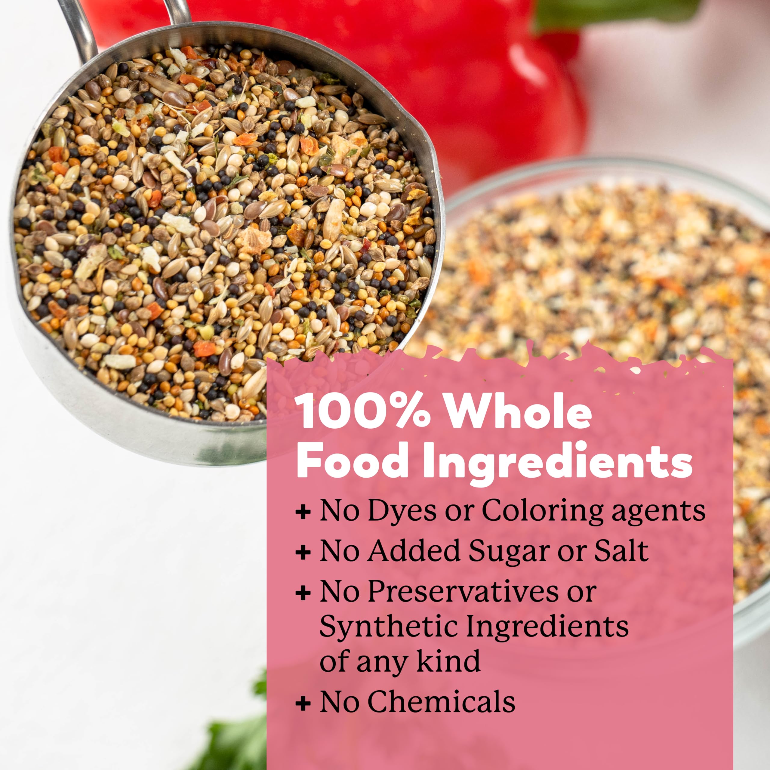 Guaranteed analysis for Dr. Harvey’s Fabulous Finch Food shows nutrition details.