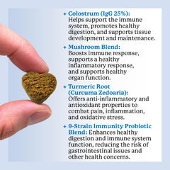 Dr. Harvey's functional mushrooms blend close-up for immune support and allergy relief potential.
