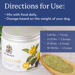 Dog meal topped with Golden Years supplement for better meal acceptance.