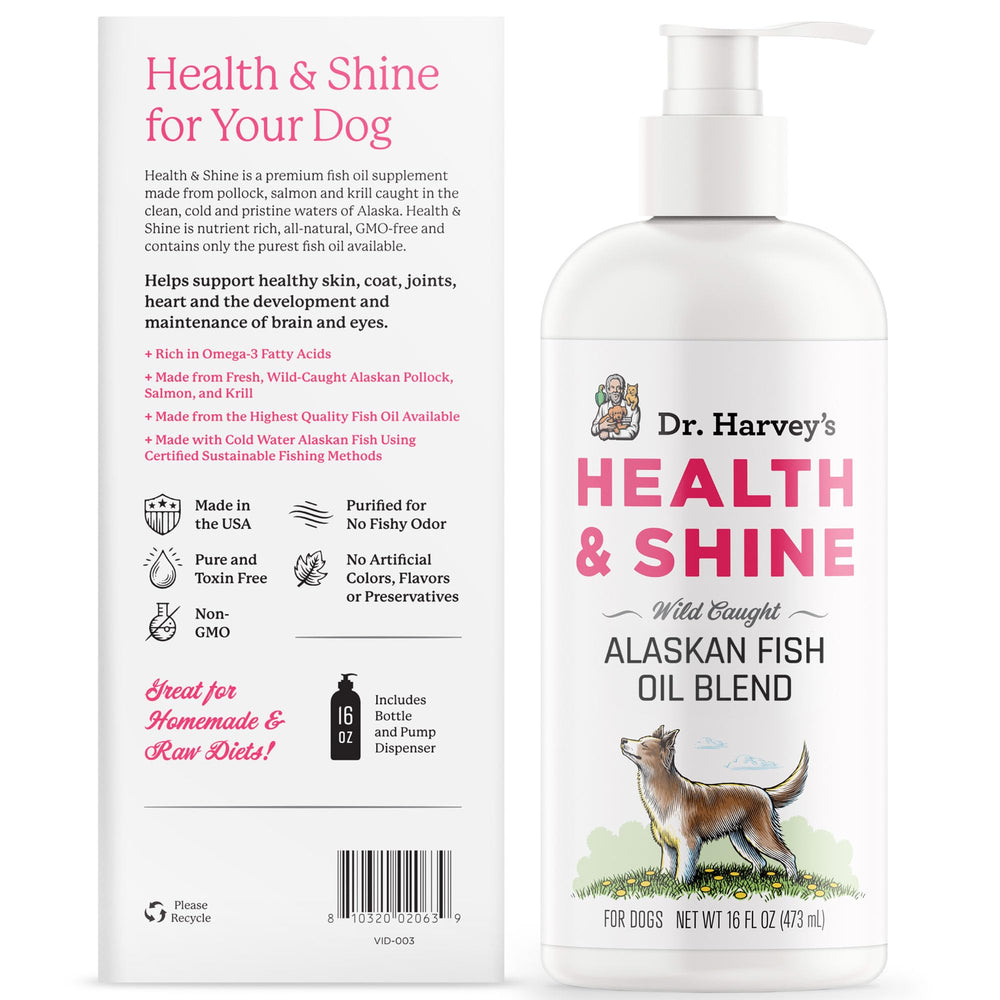 Dr. Harvey's Health & Shine EPA and DHA content label