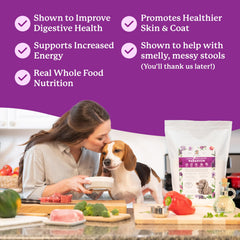 Dr. Harvey's Paradigm grain-free label notes no dyes or common allergens