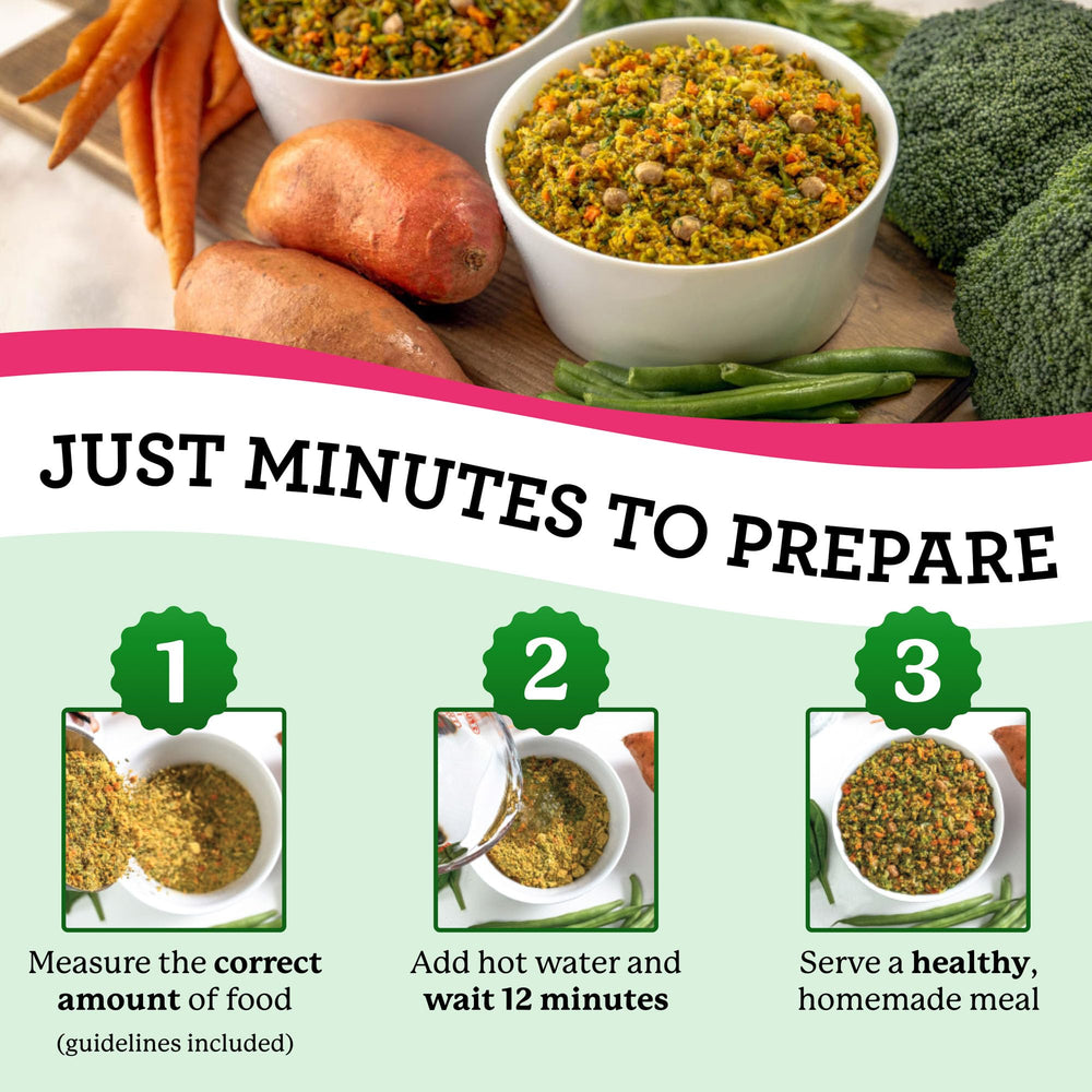 Dr. Harvey's ready-to-serve rehydration image illustrating quick hot-water prep