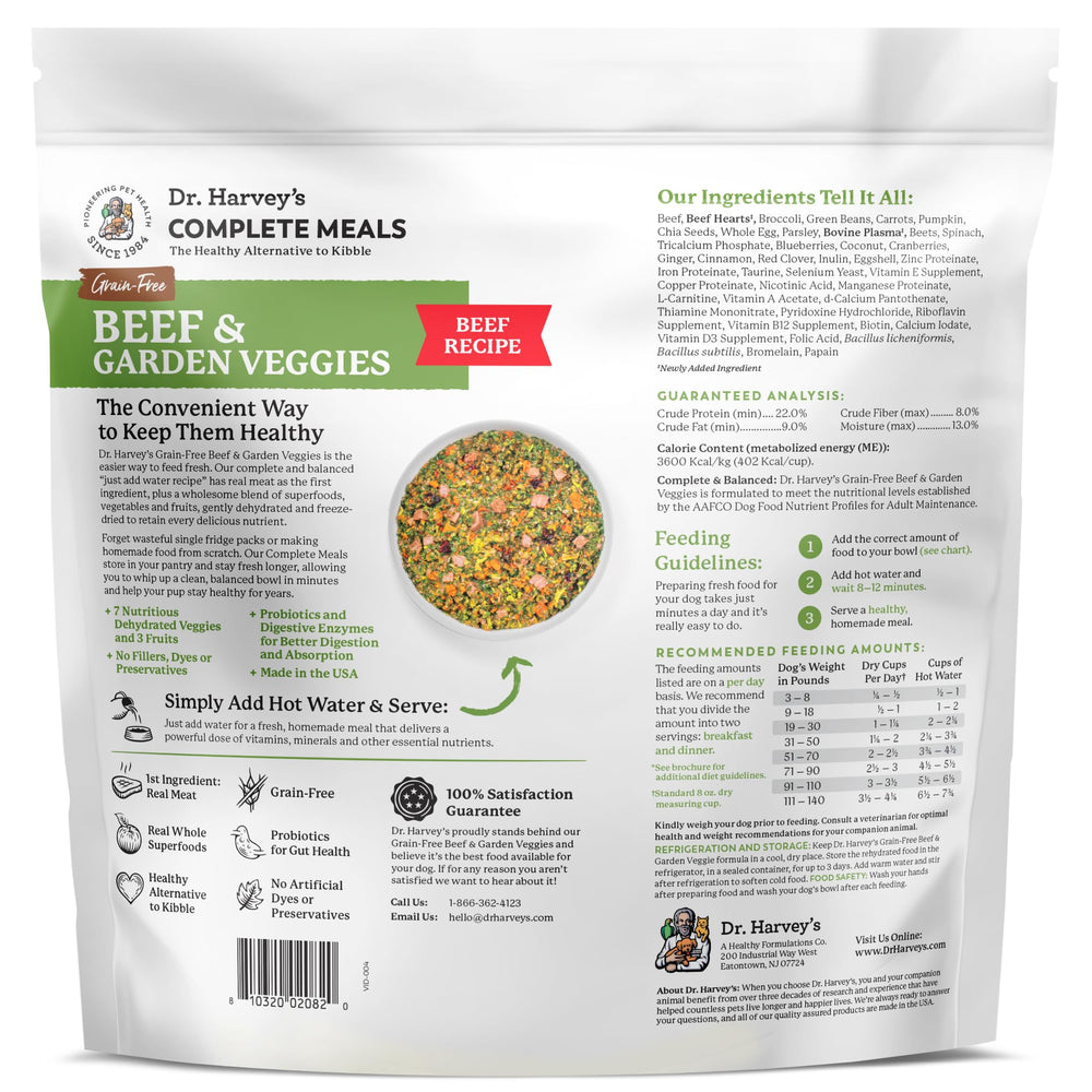 Dr. Harvey's USA-made dog food — manufactured in New Jersey with human-grade quality since 1984.