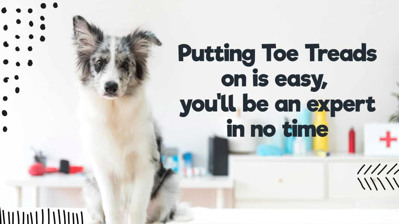 Dr McHenry's Dog Toe Treads XL kit fits 60–150 lb dogs.