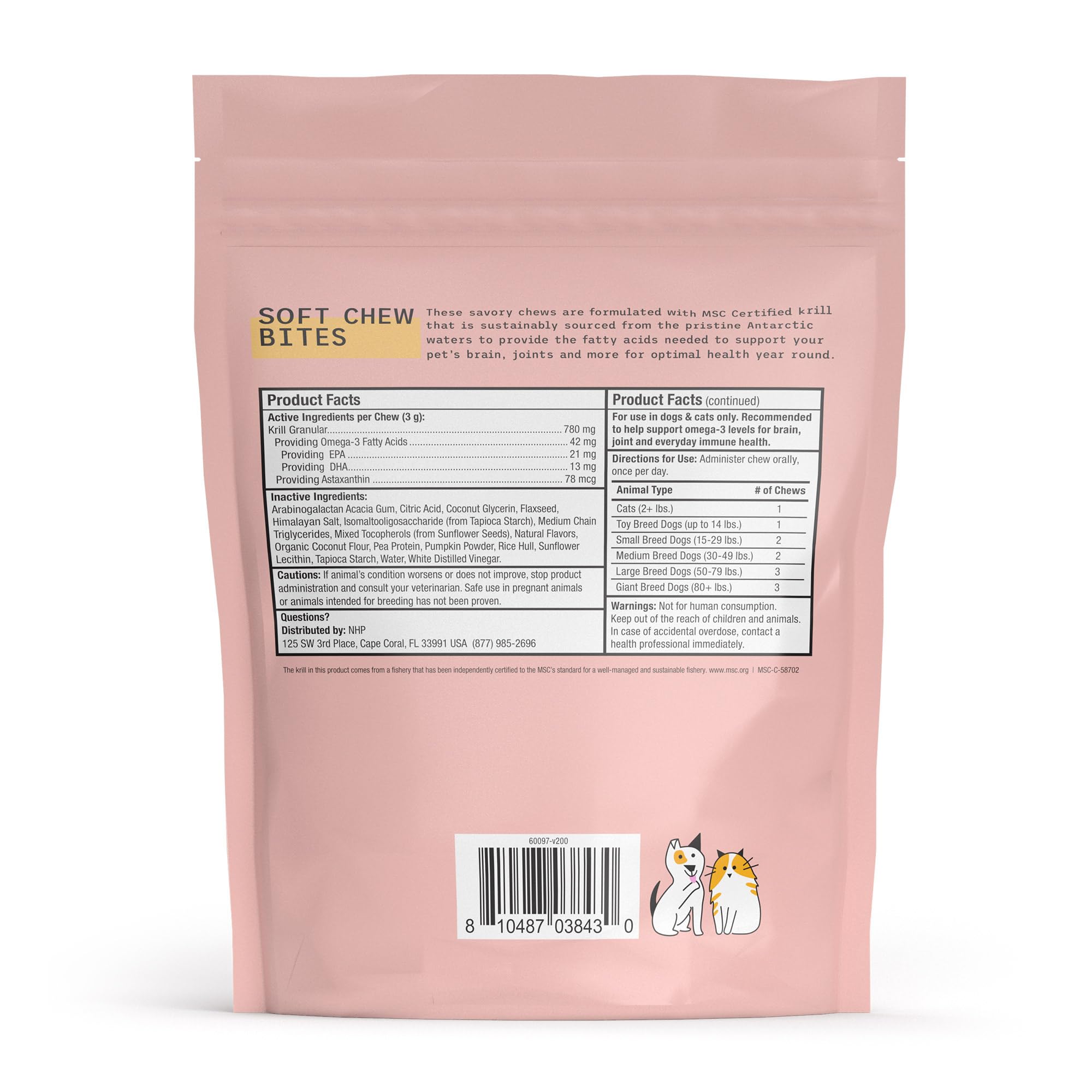 Dr. Mercola Bark & Whiskers bites served in a bowl for easy feeding.