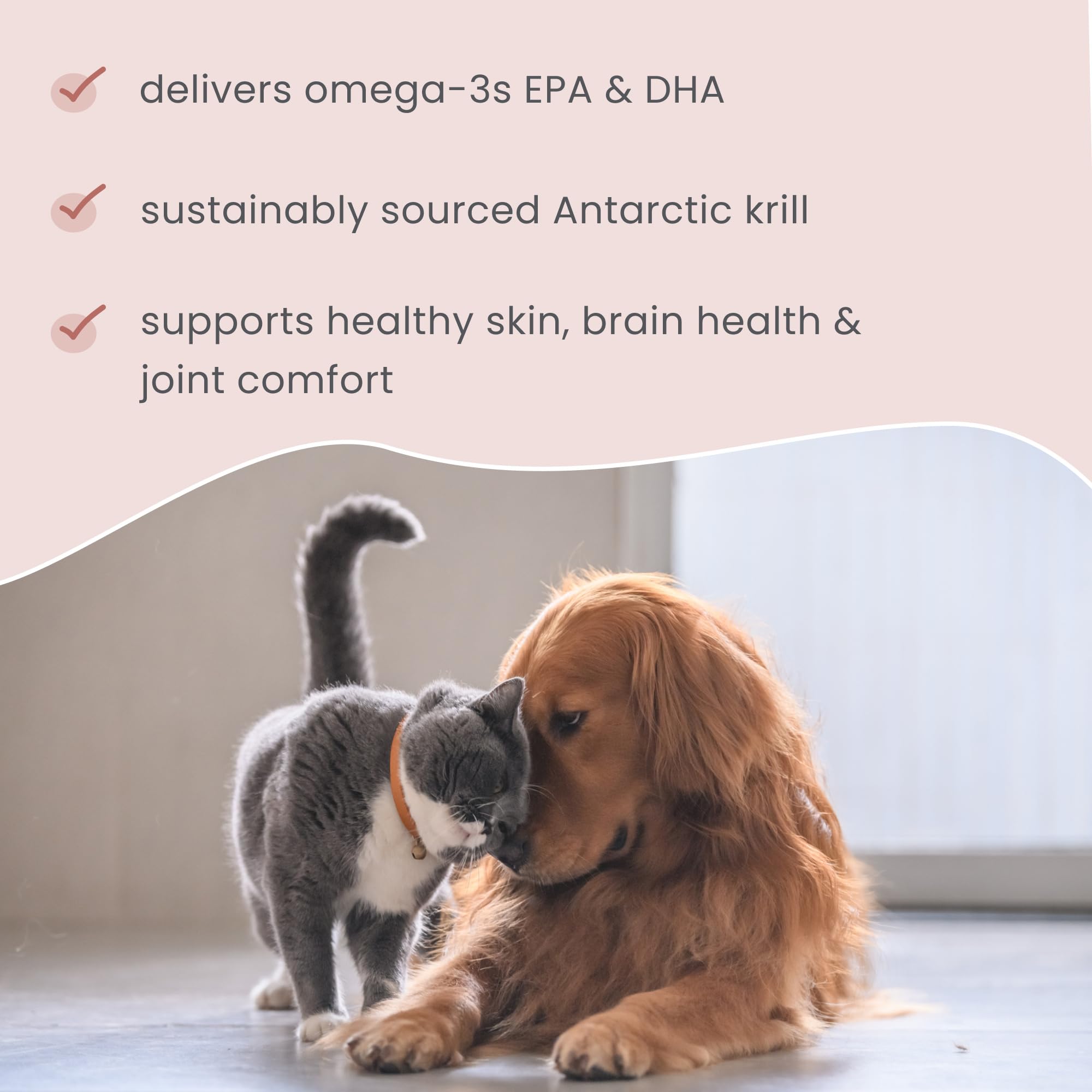 Dr. Mercola Bark & Whiskers Krill Bites sourced from pristine Antarctic waters.