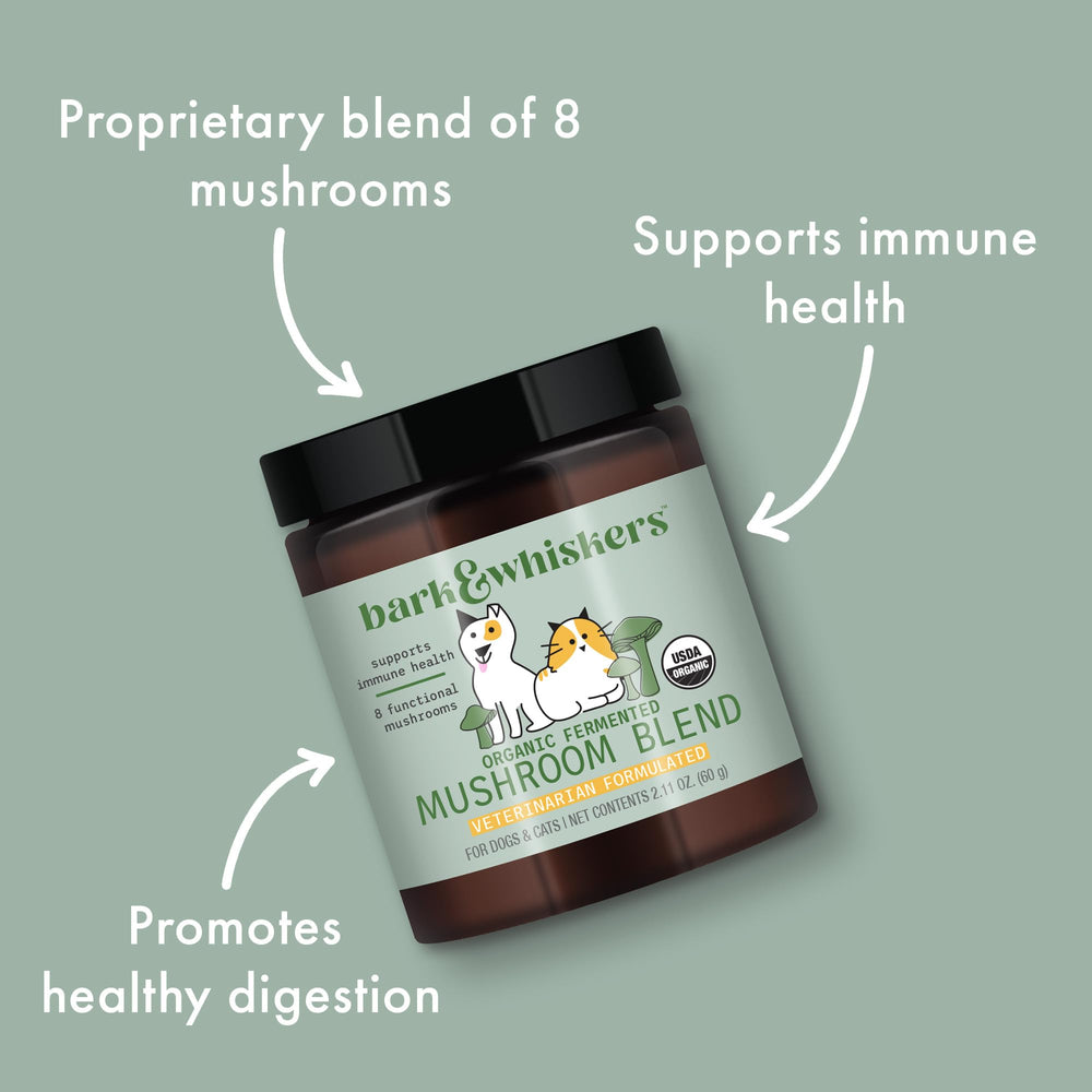 Dr. Mercola Bark & Whiskers cat serving shows pet accepting supplement