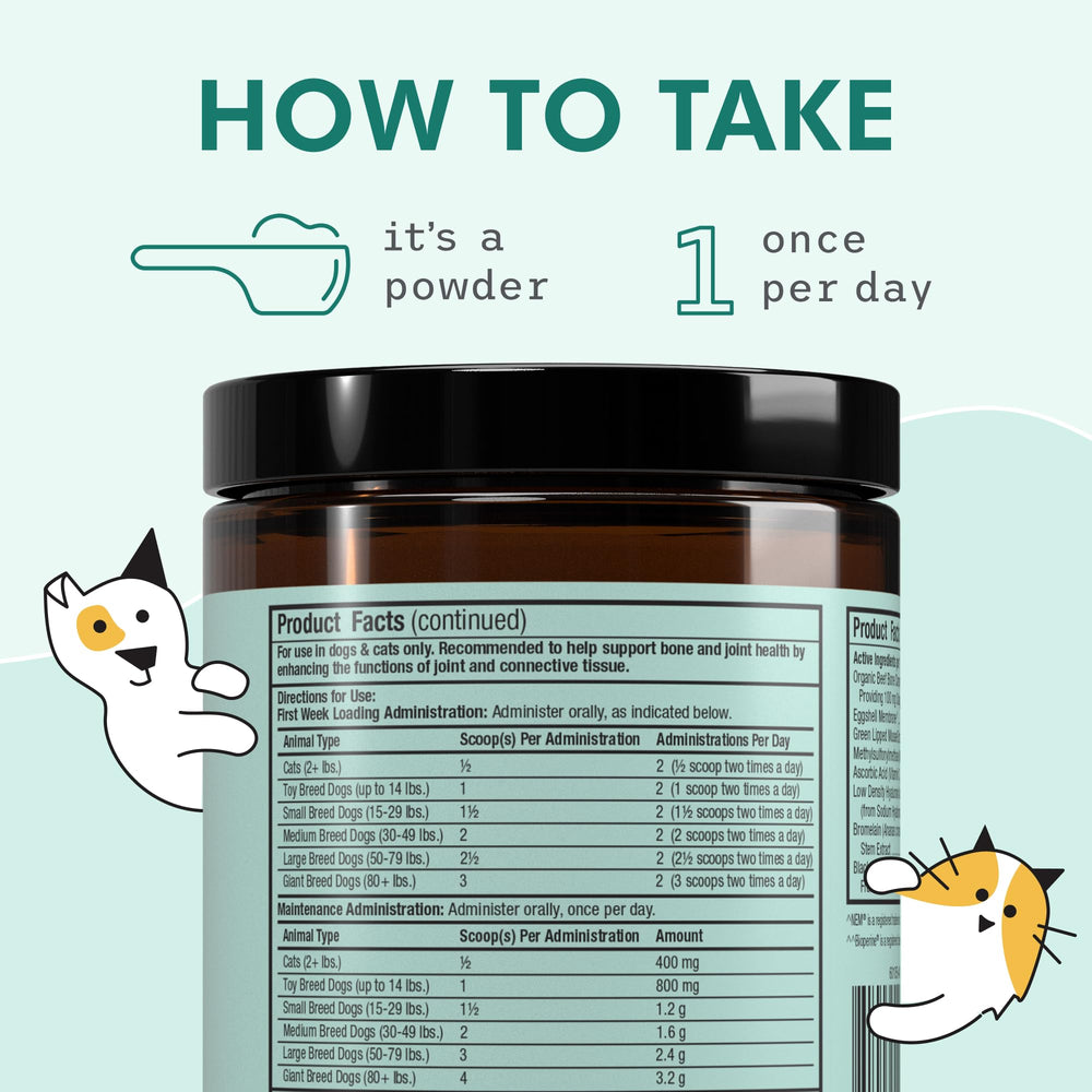 Dr. Mercola Bark & Whiskers cat use supports joint comfort in felines.
