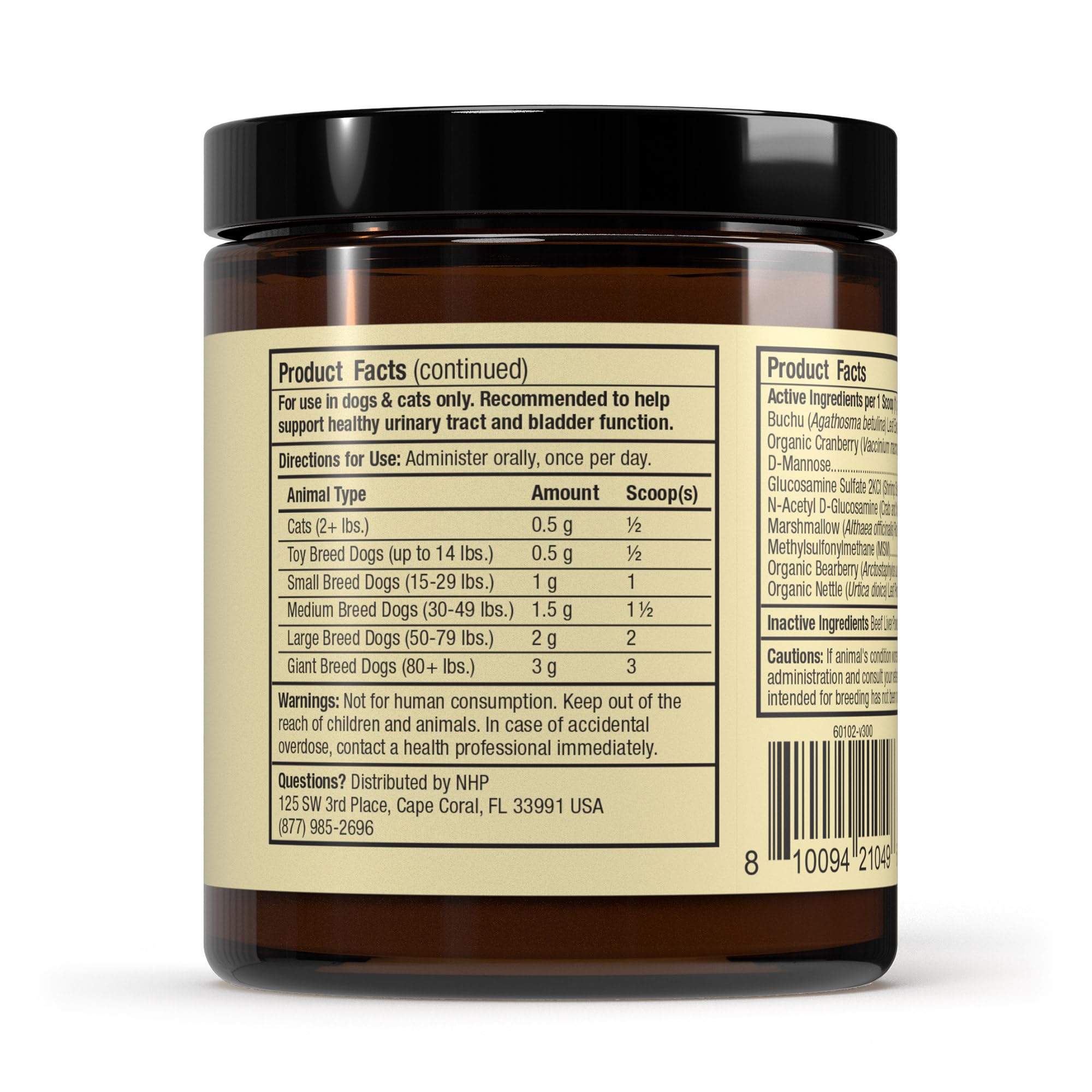 Dr. Mercola Bark & Whiskers ingredients spotlight cranberry and D-mannose for urinary support