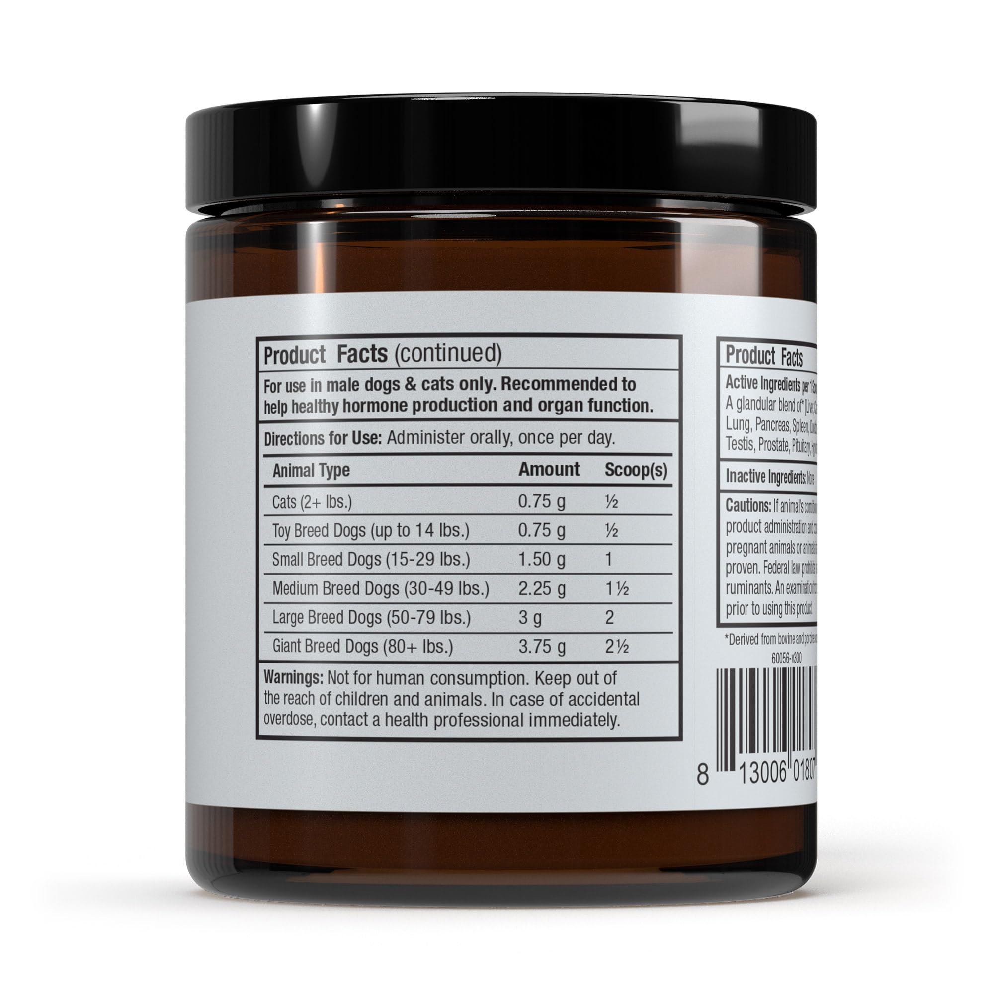 Dr. Mercola Bark & Whiskers pour-ready powder ready to sprinkle on food.