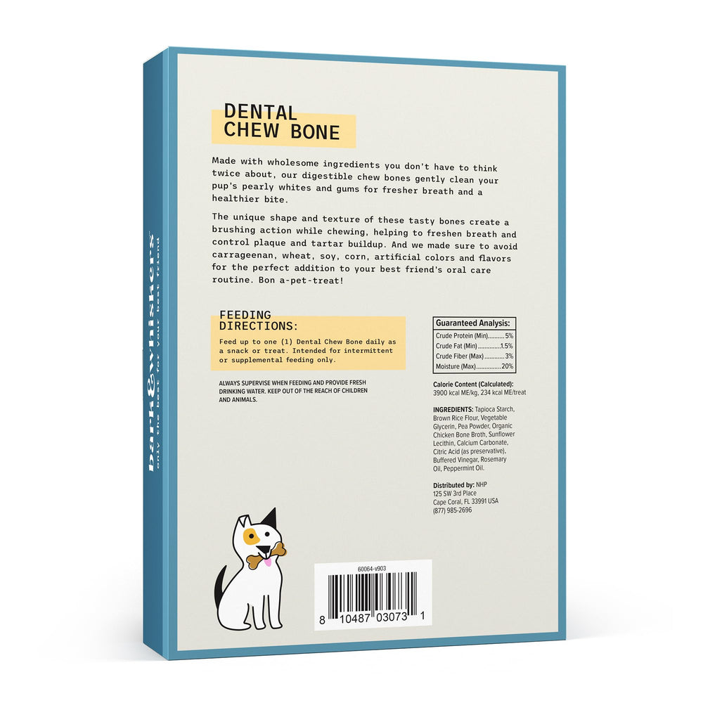Dr Mercola dental chew bones close-up texture showing natural ingredients