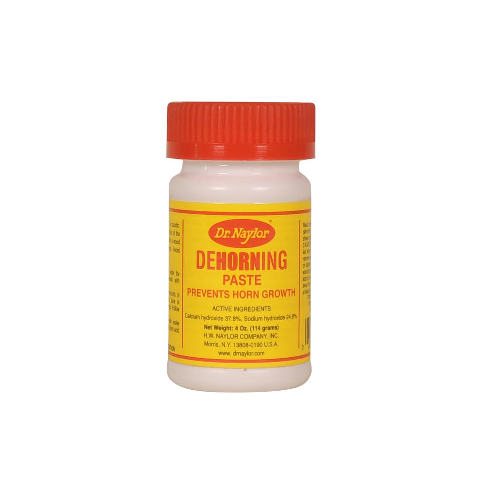 Dr. Naylor Dehorning Paste application to a calf's horn area helps prevent horn growth