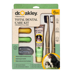 Dr. Oakley Total Dental Care Kit toothpaste mint for fresh breath.