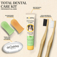 Dr. Oakley ultra-fine bamboo toothbrushes shown for gentle gum care.