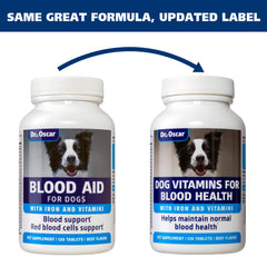 Dr. Oscar Blood Aid immunity support for dogs boosts immune function.