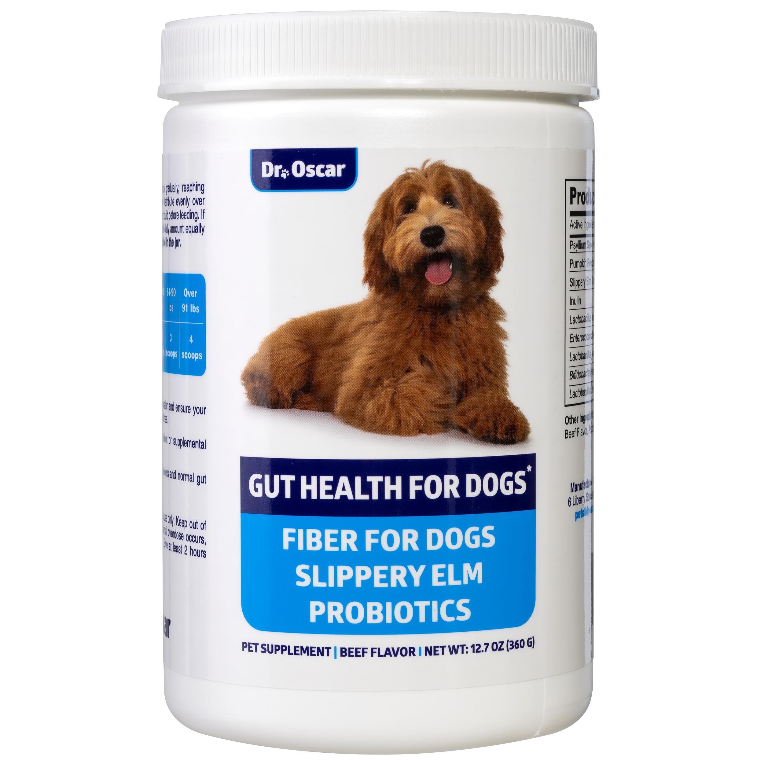 Dr. Oscar Gut Health powder bottle 360g supports daily digestive balance.
