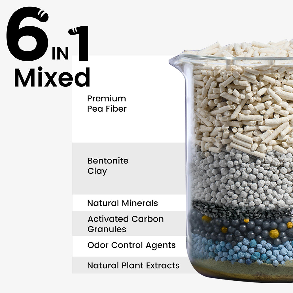 Dr. PawPaw tofu cat litter clumping action forms solid scooping-ready clumps.