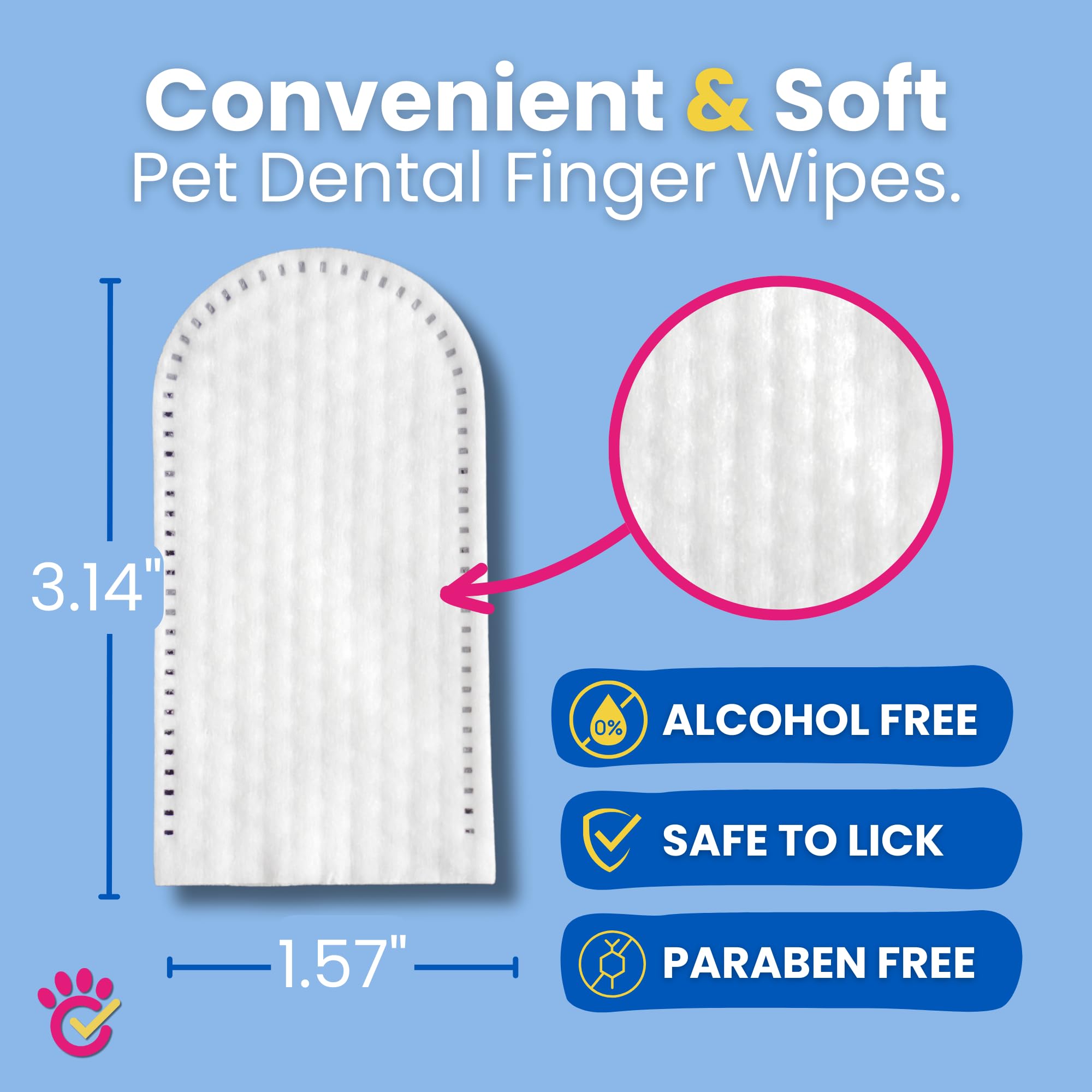 Dog teeth cleaning in action with Dr. Paws Choice finger wipe.