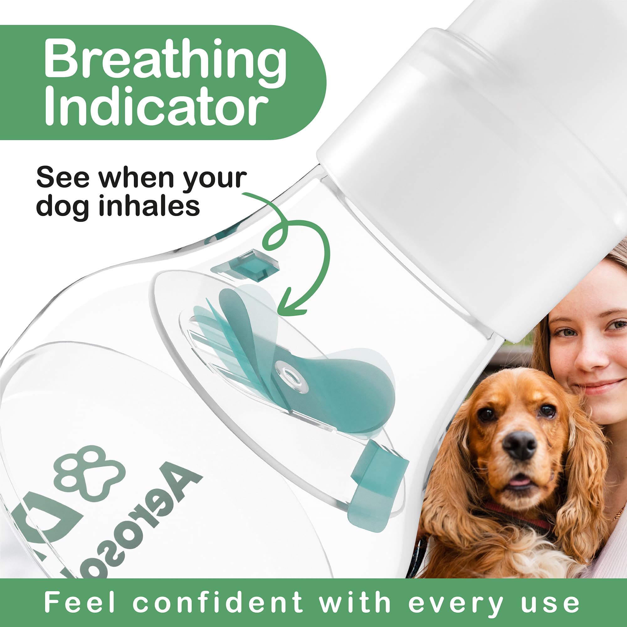 Dr. Pet Dog Aerosol Chamber medium mask fits medium dogs securely.