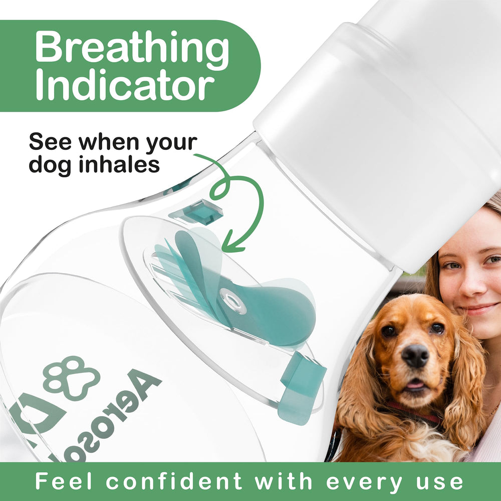 Dr. Pet Dog Aerosol Chamber medium mask fits medium dogs securely.