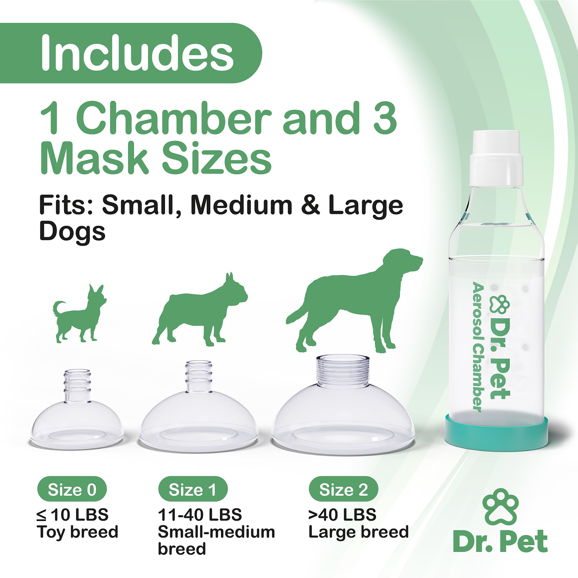 Dr. Pet Dog Aerosol Chamber small mask designed for small dogs.