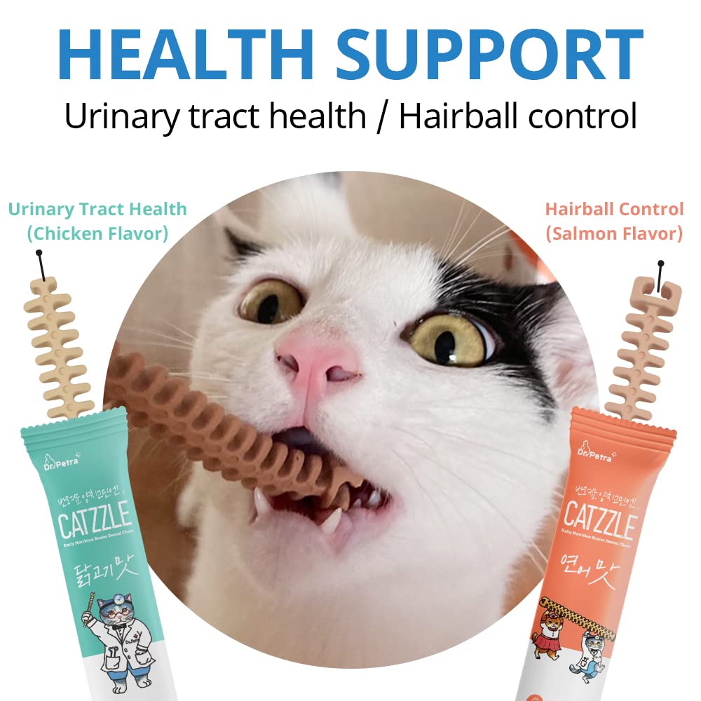 DR.PETRA CATZZLE indoor-cat reaction treats show calming chewing moments