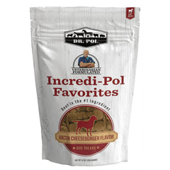 Dr. Pol Incredi-Pol bag closeup highlights corn-free treats ideal for training rewards