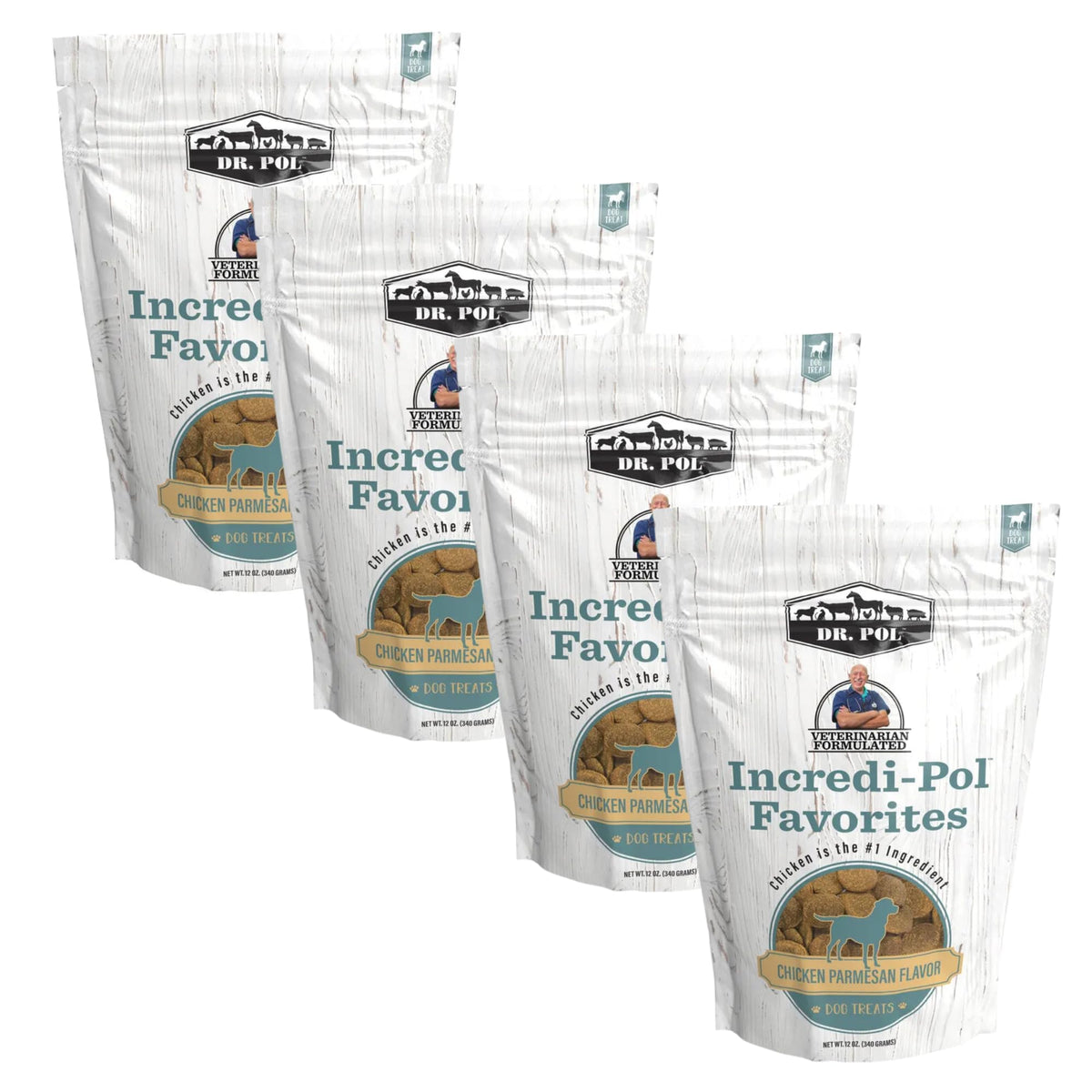 Dr. Pol Incredi-Pol biscuits pack Chicken Parmesan ideal training rewards for all dog sizes