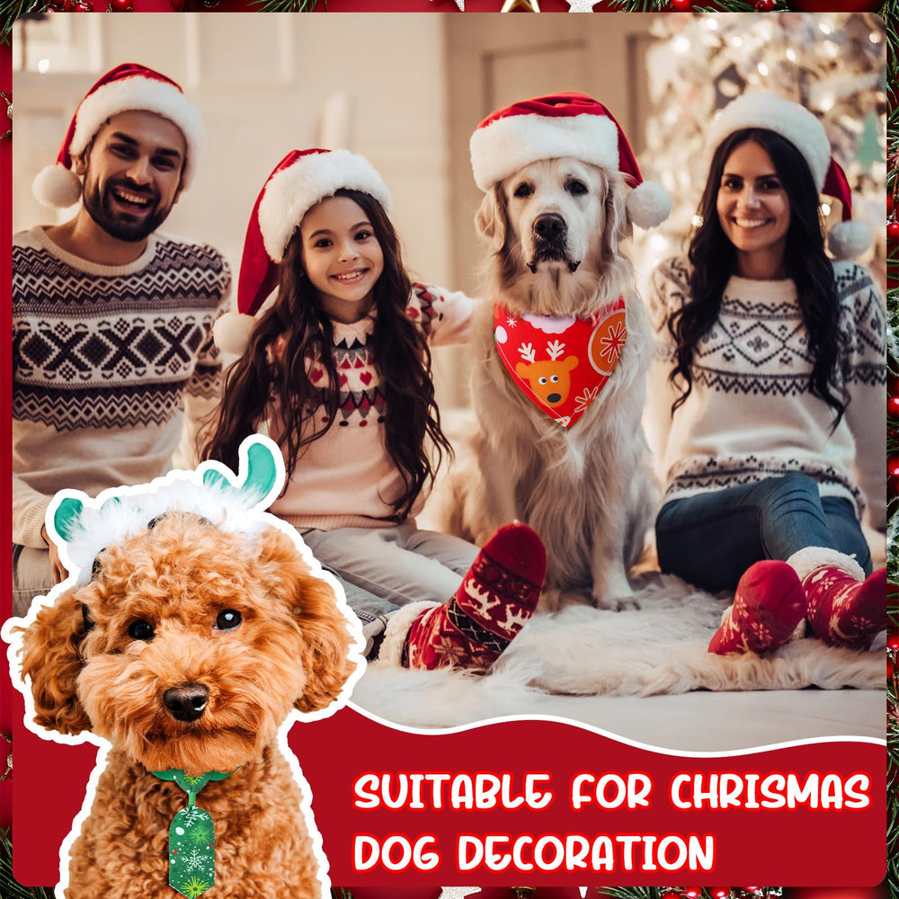 DragonflyDreams Christmas dog bowknot adds playful charm to outfits