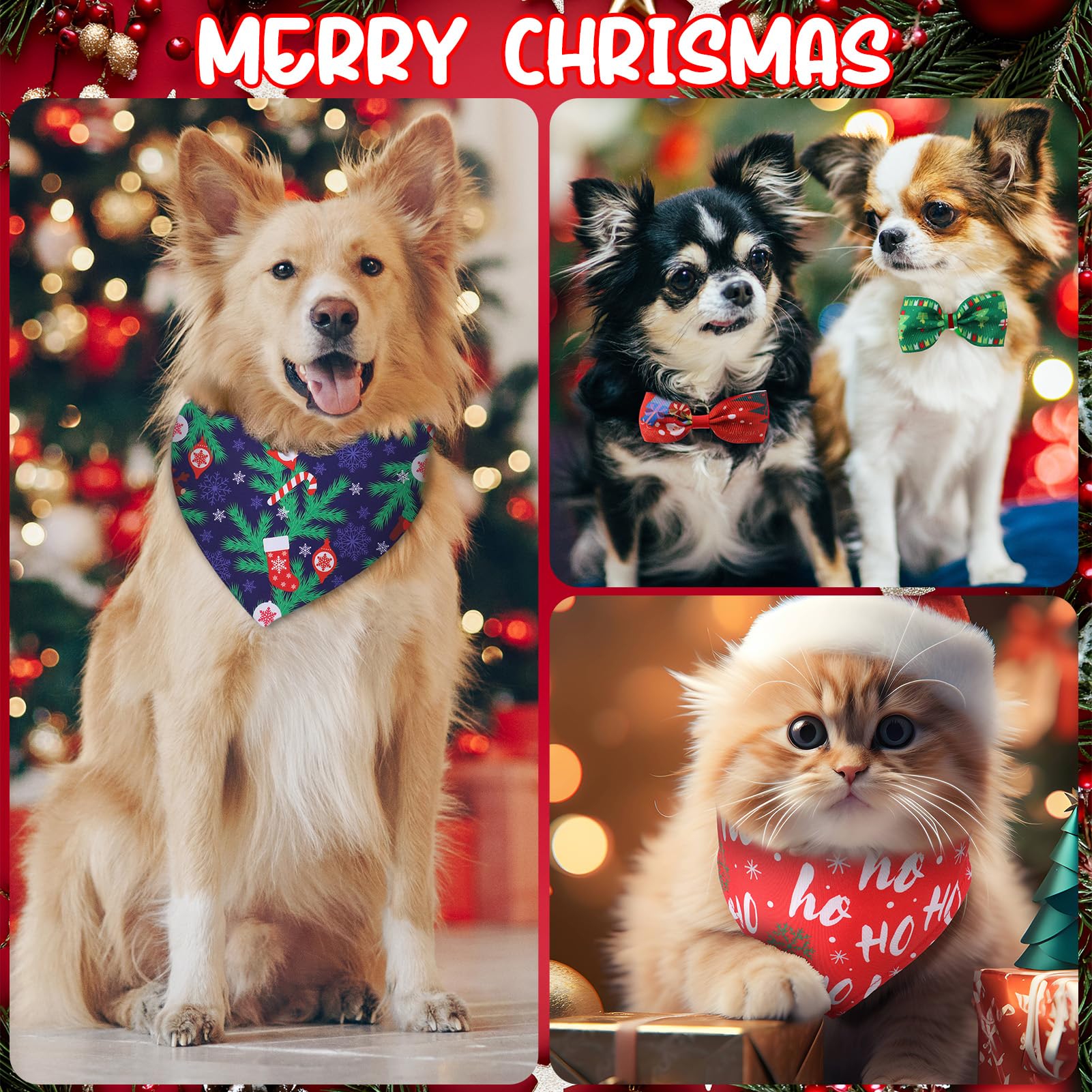 DragonflyDreams Christmas dog tie offers versatile holiday neckwear