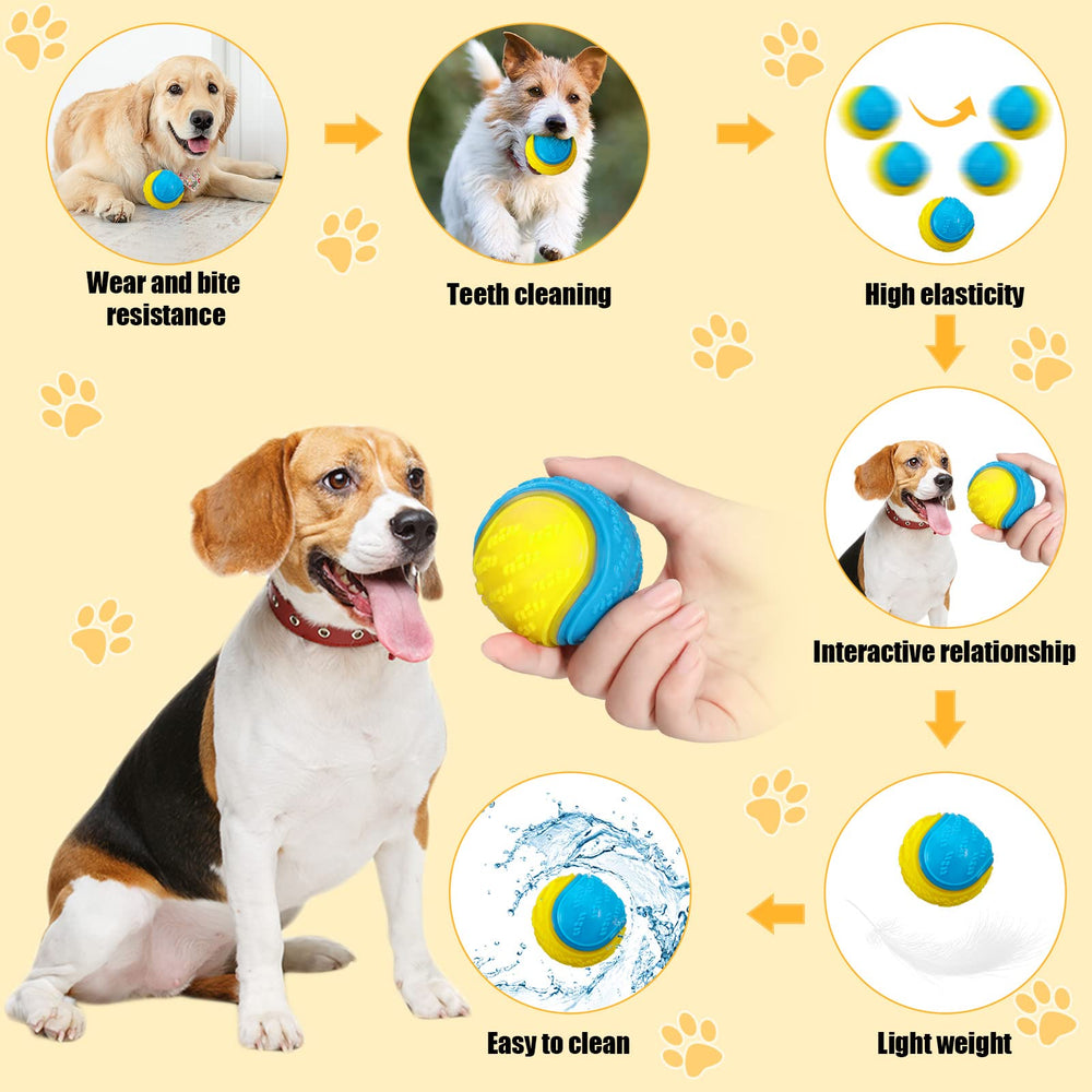 DragonflyDreams dog ball 2-5in blue enhances interactive fetch sessions.