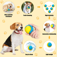 DragonflyDreams dog ball 2-5in blue enhances interactive fetch sessions.
