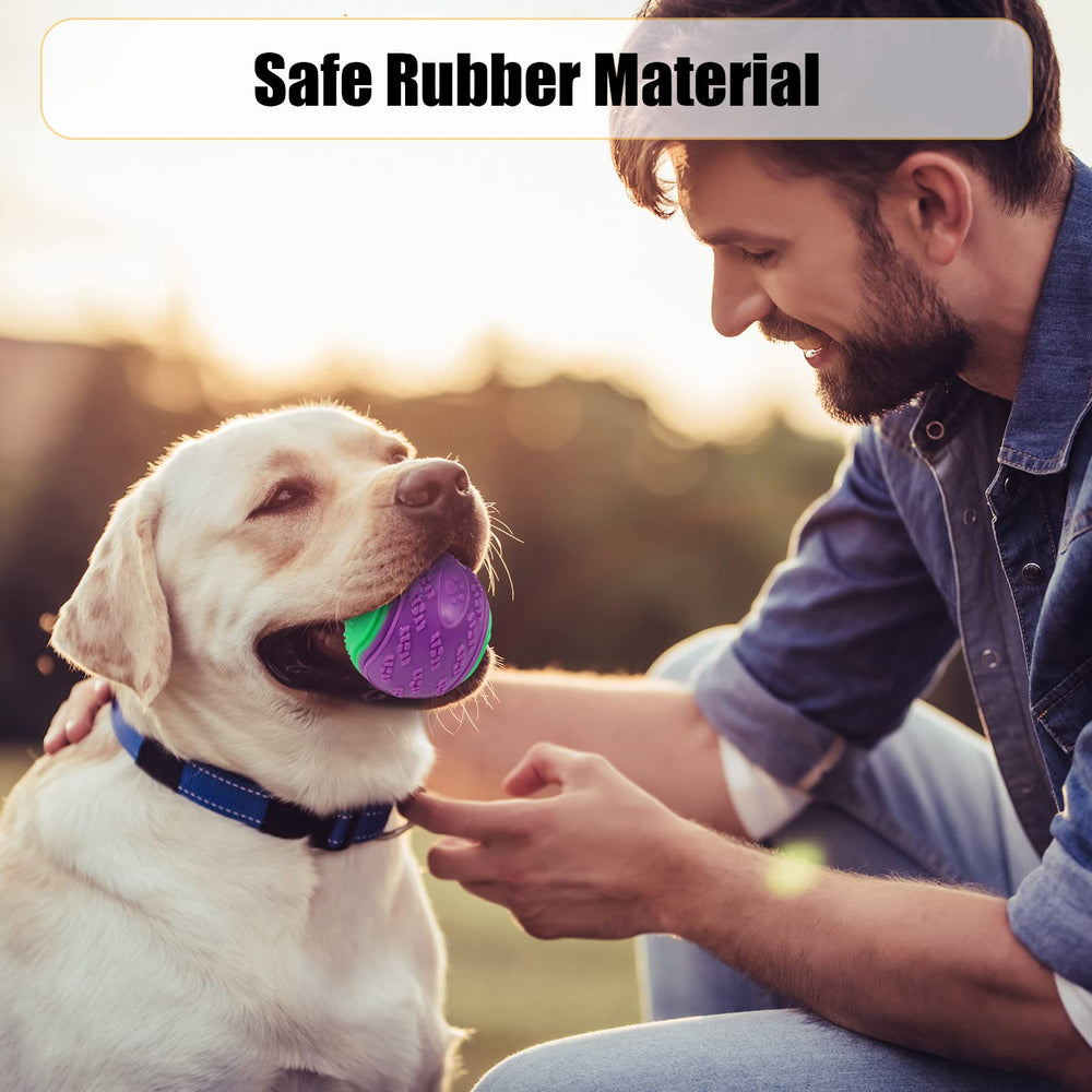 DragonflyDreams dog ball squeaker-inside offers audible feedback for training.